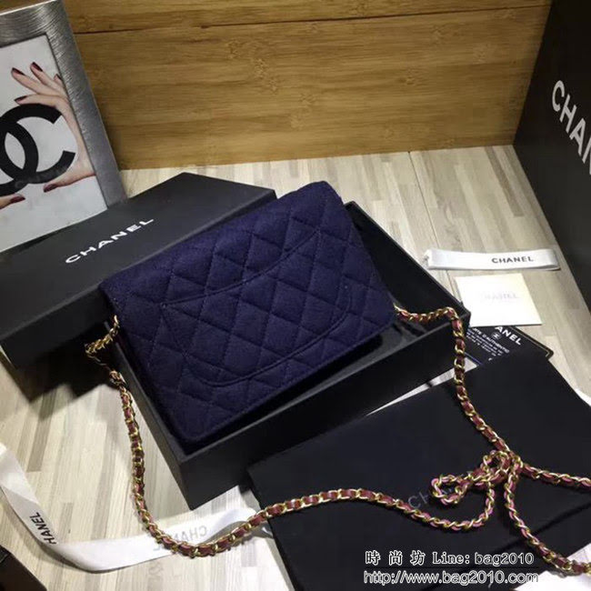 香奈兒CHANEL 2018最新款WOC 布與皮徽章包經典時尚款 正品開模休閒百搭19550 DSC1462